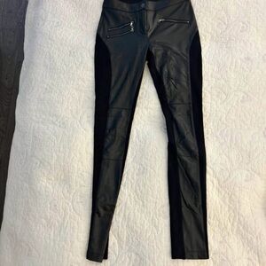 BCBGMaxAzria Black Skinny Leather Pants